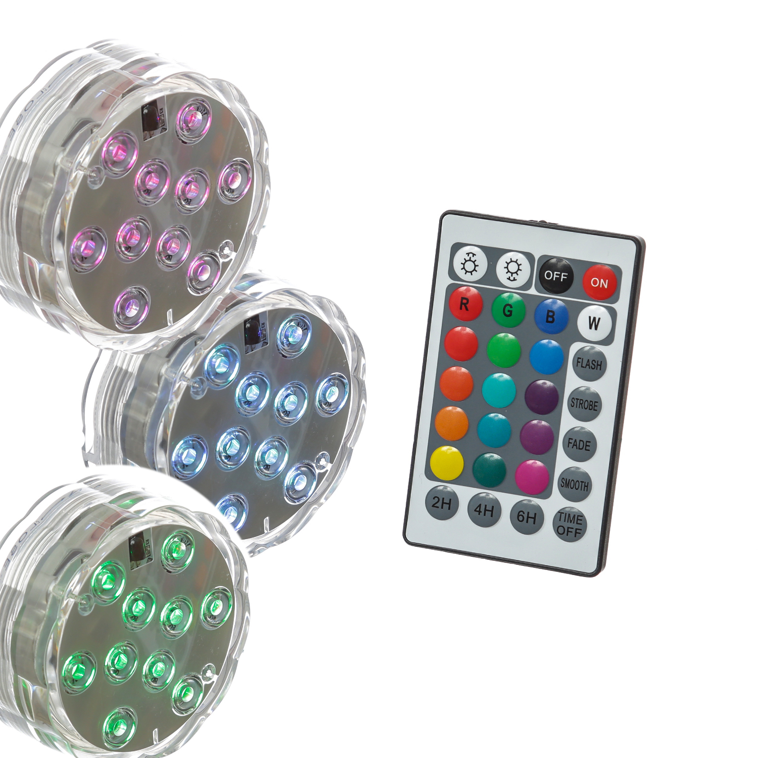 LED Unterwasserlicht RGB - Farbwechsler für Vasen, Schalen, Teich, Aquarium - Fernbedienung LED Unterwasserlicht RGB - Farbwechsler für Vasen, Schalen, Teich, Aquarium - Fernbedienung