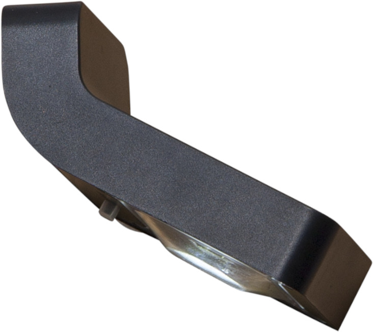 LED Solar Wandleuchte "Wally" - 4 weiße LED - 6h Licht mit 6lm - Dämmerungssensor - schwarz