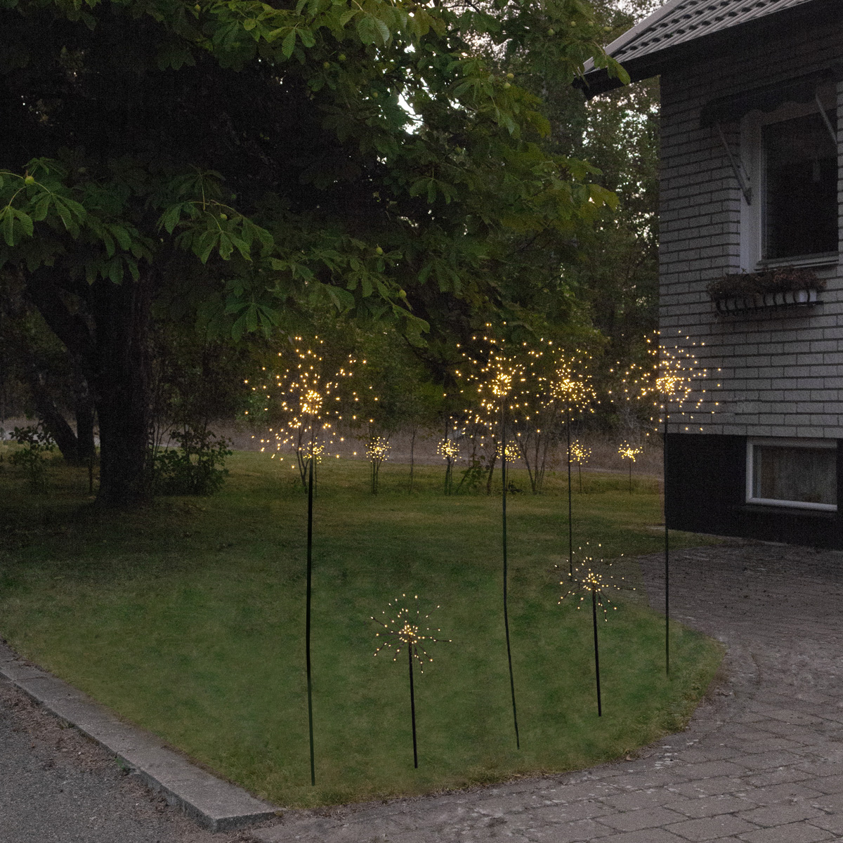 LED Dekostab "Firework" - H: 110cm - 160 kleine warmweiße LED - inkl. Trafo - outdoor - schwarz LED Dekostab "Firework" - H: 110cm - 160 kleine warmweiße LED - inkl. Trafo - outdoor - schwarz