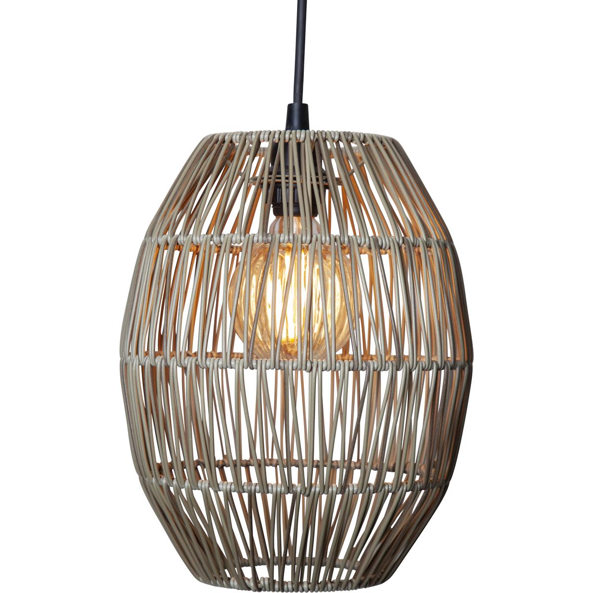 Dekoleuchte/Lampenschirm - D: 24cm, H: 30cm - für E27 Fassungen - outdoor - beige