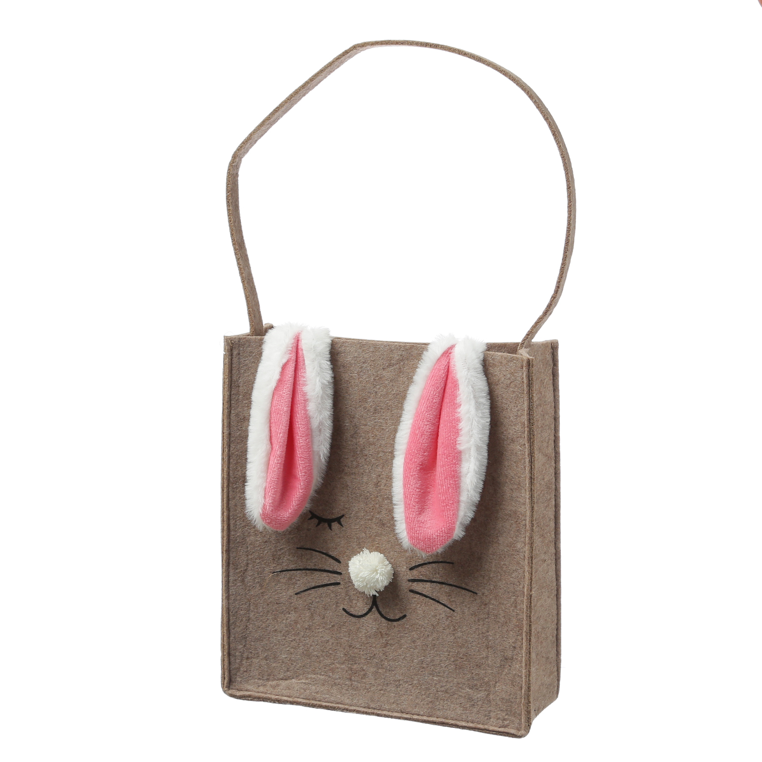 Ostertaschen Häschen - Osternest als Osterhase mit Henkel und Schlappohren - Filz - 2er Set Ostertaschen Häschen - Osternest als Osterhase mit Henkel und Schlappohren - Filz - 2er Set