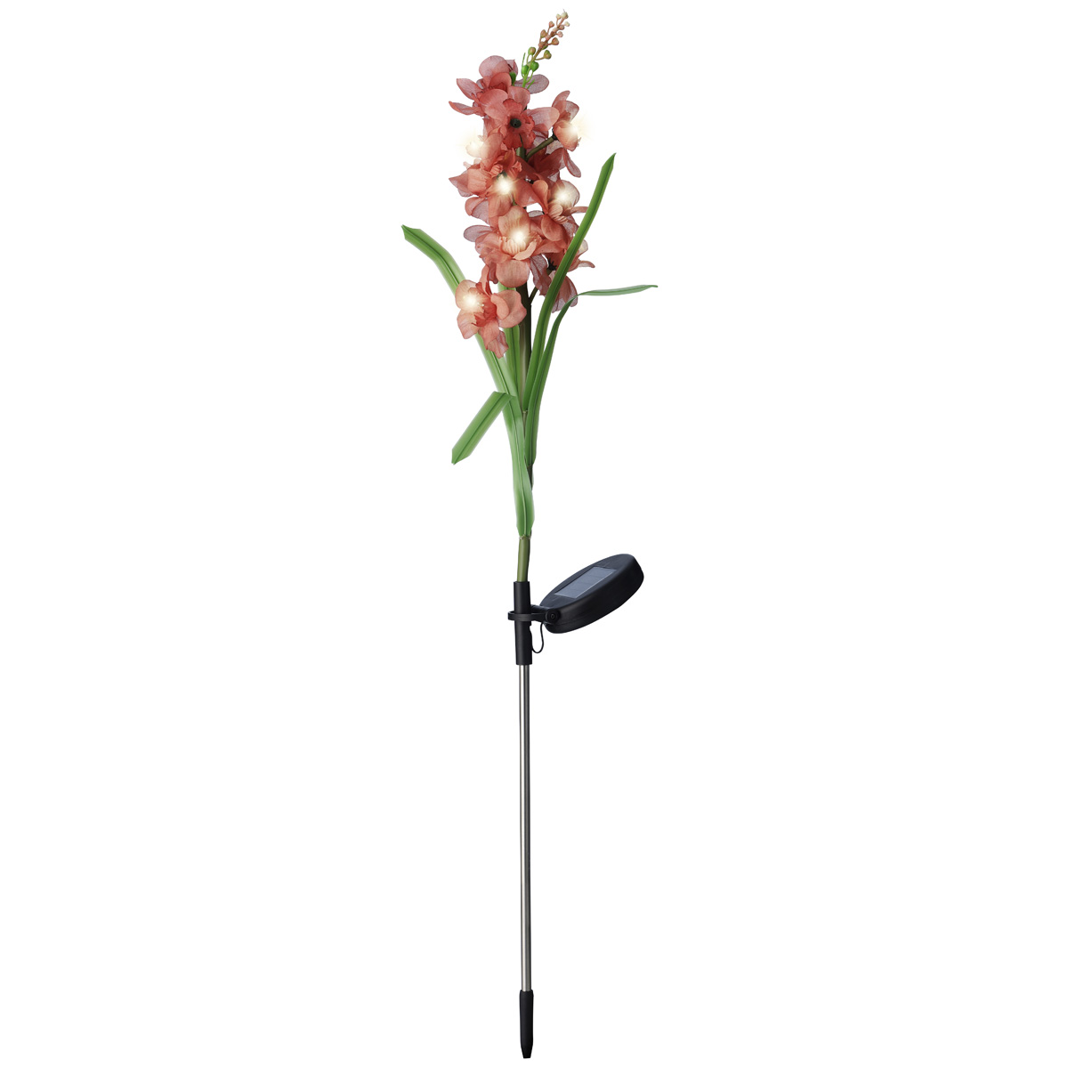 LED Solar Gartenstecker Blume GLADIOLE - 10 warmweiße LED - H: 81cm - Lichtsensor - rot LED Solar Gartenstecker Blume GLADIOLE - 10 warmweiße LED - H: 81cm - Lichtsensor - rot