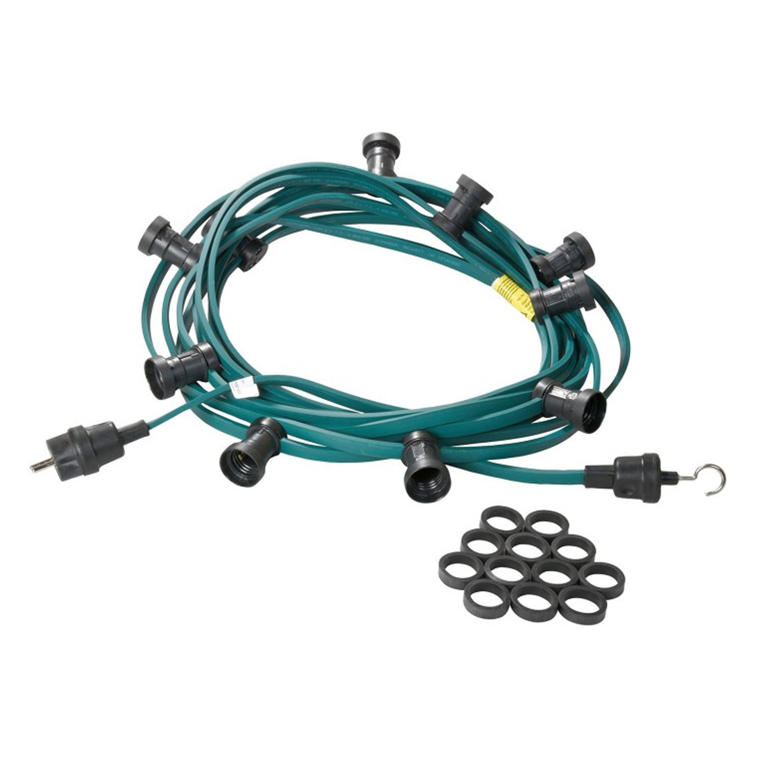 Illu-/Partylichterkette 20m - Außenlichterkette grün - Made in Germany - 30x Edison LED Filament Illu-/Partylichterkette 20m - Außenlichterkette grün - Made in Germany - 30x Edison LED Filament