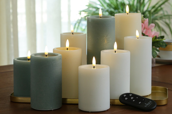 LED Kerzenset UNIQUE - Rustik-Optik - H 15cm - mit Batterien und Fernbedienung - weiß - 4er Set LED Kerzenset UNIQUE - Rustik-Optik - H 15cm - mit Batterien und Fernbedienung - weiß - 4er Set