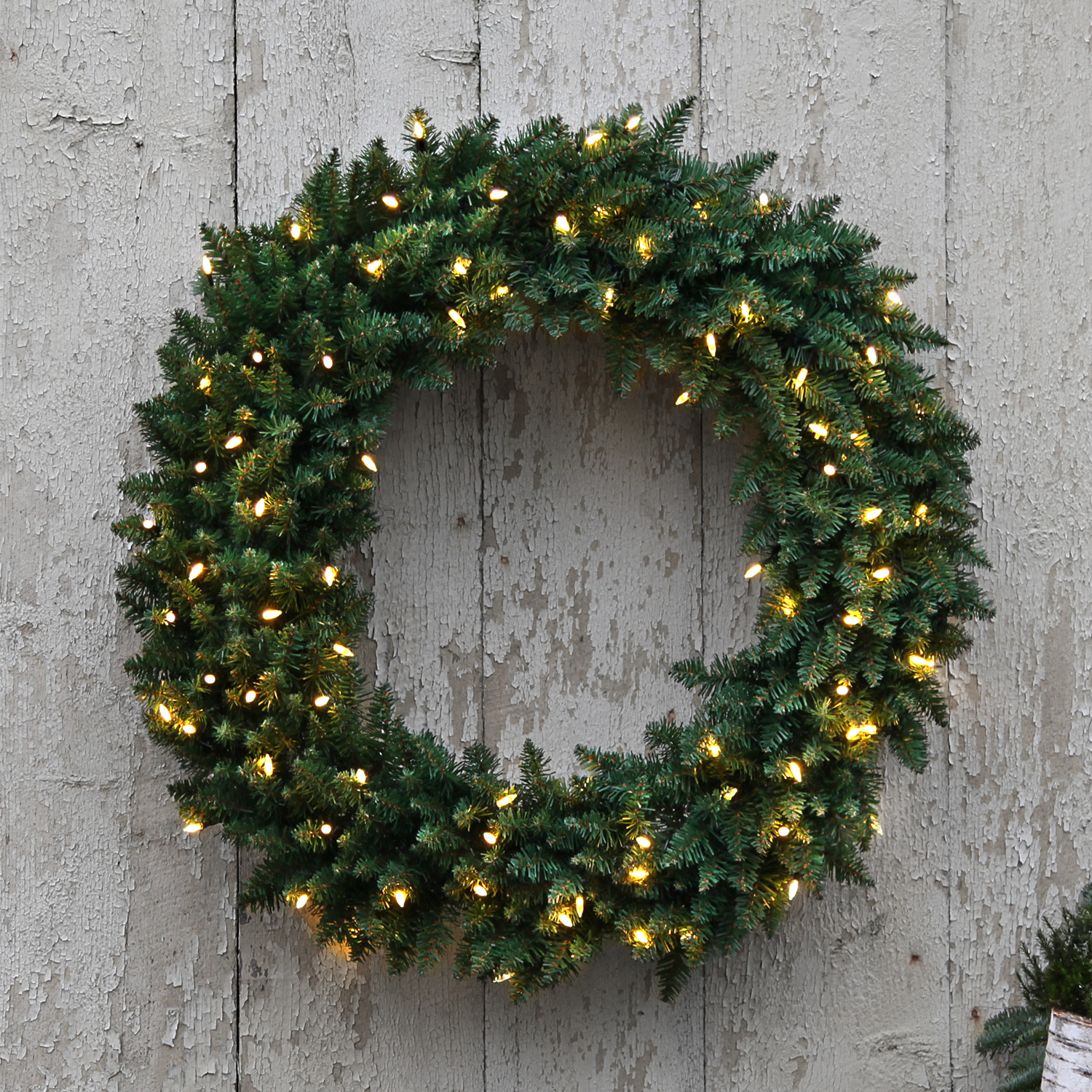 LED-Tannenkranz - 80 warmweiße LEDS - D. 90cm - beleuchtet - outdoor - Trafo LED-Tannenkranz - 80 warmweiße LEDS - D. 90cm - beleuchtet - outdoor - Trafo