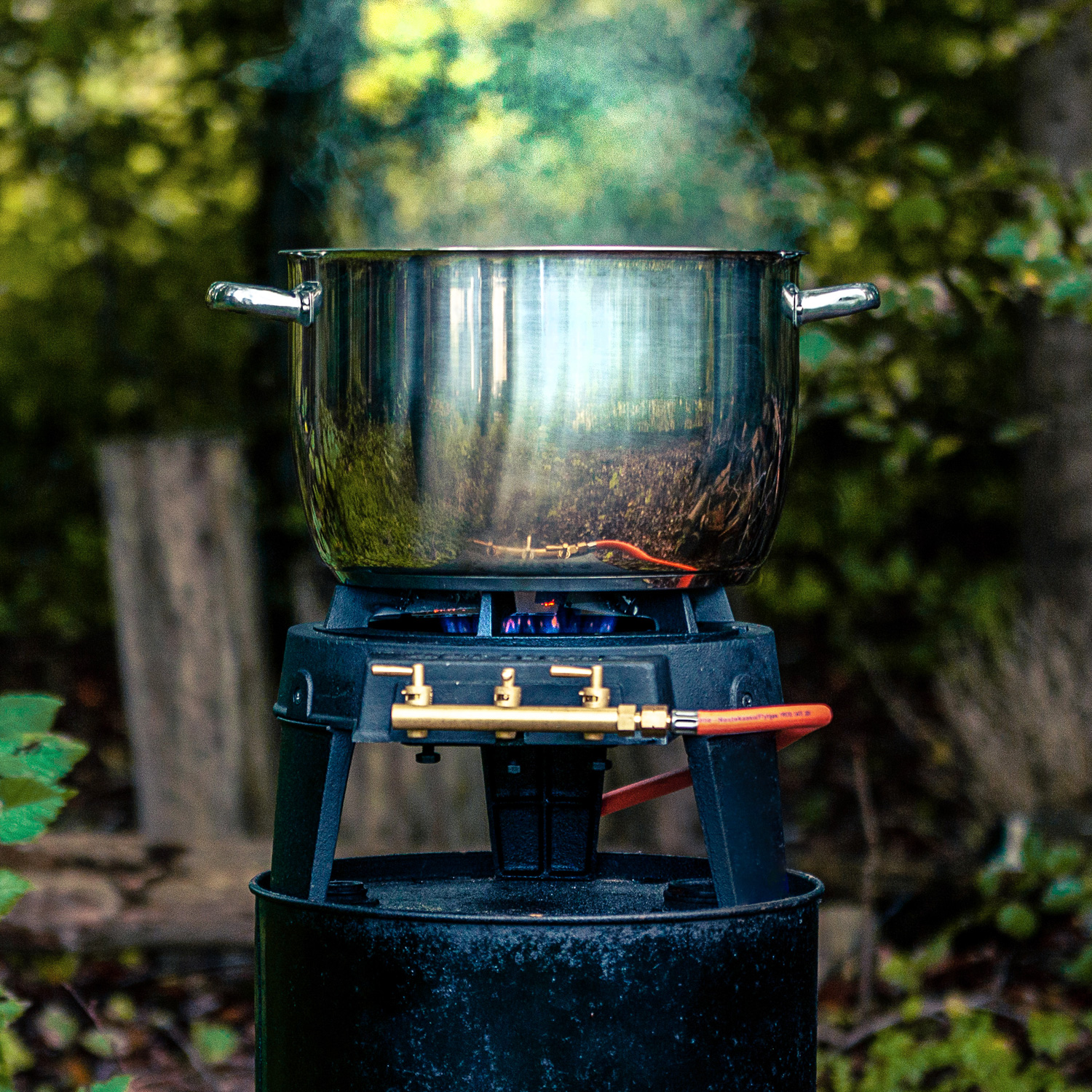 HOT WOK 7kW Gasbrenner aus Gusseisen inkl. Wokpfanne 30cm