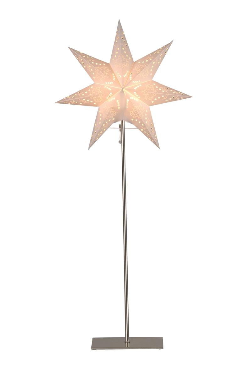 Papierstern "Sensy" - stehend - 7-zackig - Ø 34cm, H: 83cm - E14 Fassung - inkl. Kabel - creme Papierstern "Sensy" - stehend - 7-zackig - Ø 34cm, H: 83cm - E14 Fassung - inkl. Kabel - creme