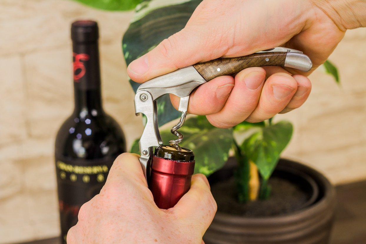 RADOLEO® Kellnermesser GMELIA - Korkenzieher, Weinöffner | Profi Sommeliermesser, Flaschenöffner