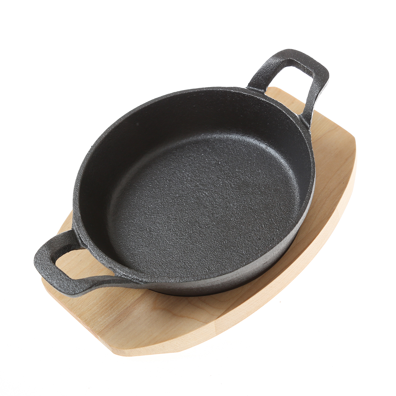 Feuerpfännchen Ø 15 cm mit 2 Henkel - Gusspfanne aus hochwertigem Gusseisen - Servierpfanne