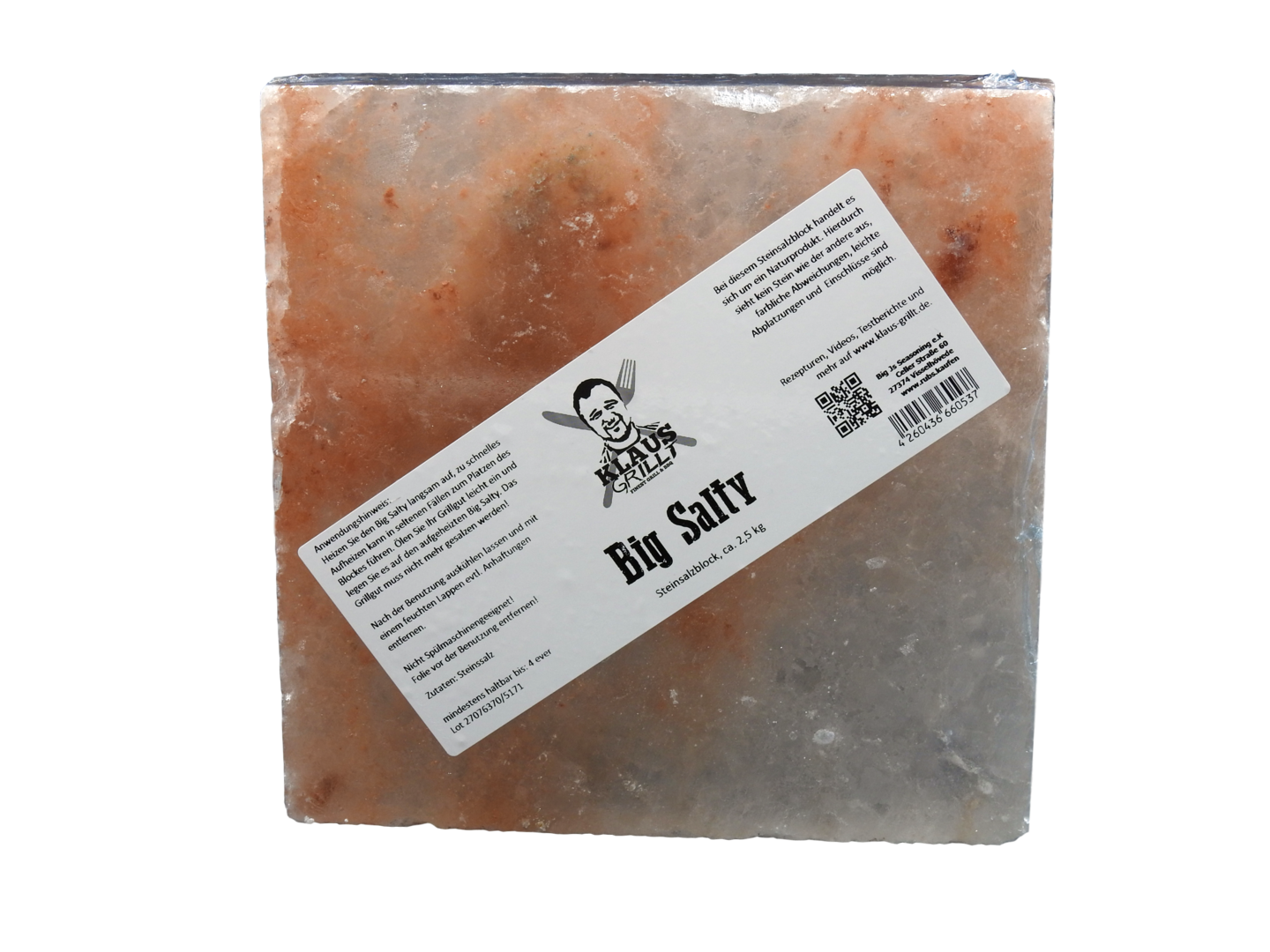 Klaus Grillt Big Salty Steinsalzblock Klaus Grillt Big Salty Steinsalzblock