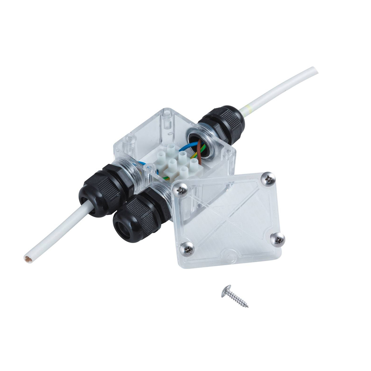 Kabelverbinder Box - Garten - IP67 - 230V - 3 Ausgänge - wasserdicht bis 1m - 3 polig - 125x40x64 Kabelverbinder Box - Garten - IP67 - 230V - 3 Ausgänge - wasserdicht bis 1m - 3 polig - 125x40x64