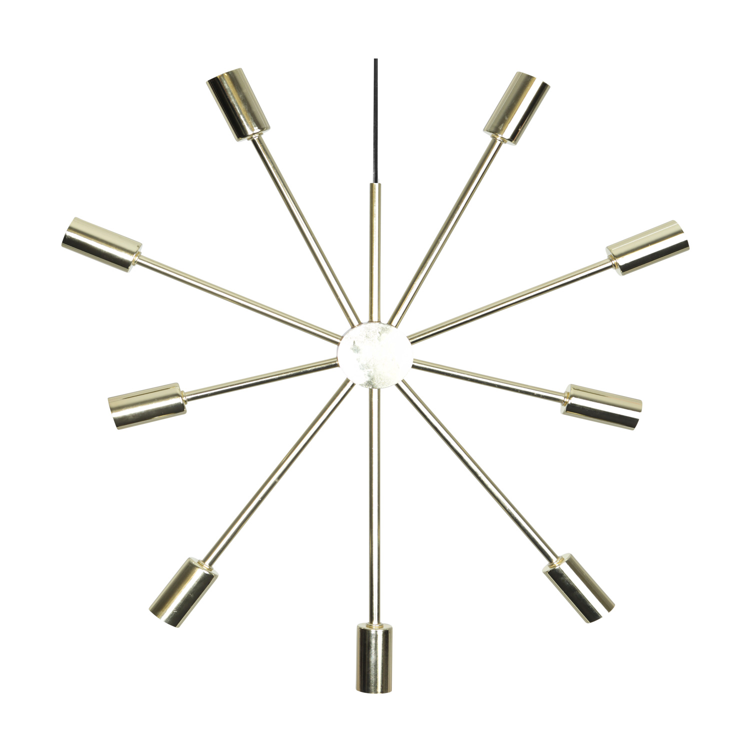 Hängeleuchte/Sternleuchte "PIX" - 9 Sockel - E14 Fassung - H: 56cm, L: 50cm - goldfarben Hängeleuchte/Sternleuchte "PIX" - 9 Sockel - E14 Fassung - H: 56cm, L: 50cm - goldfarben