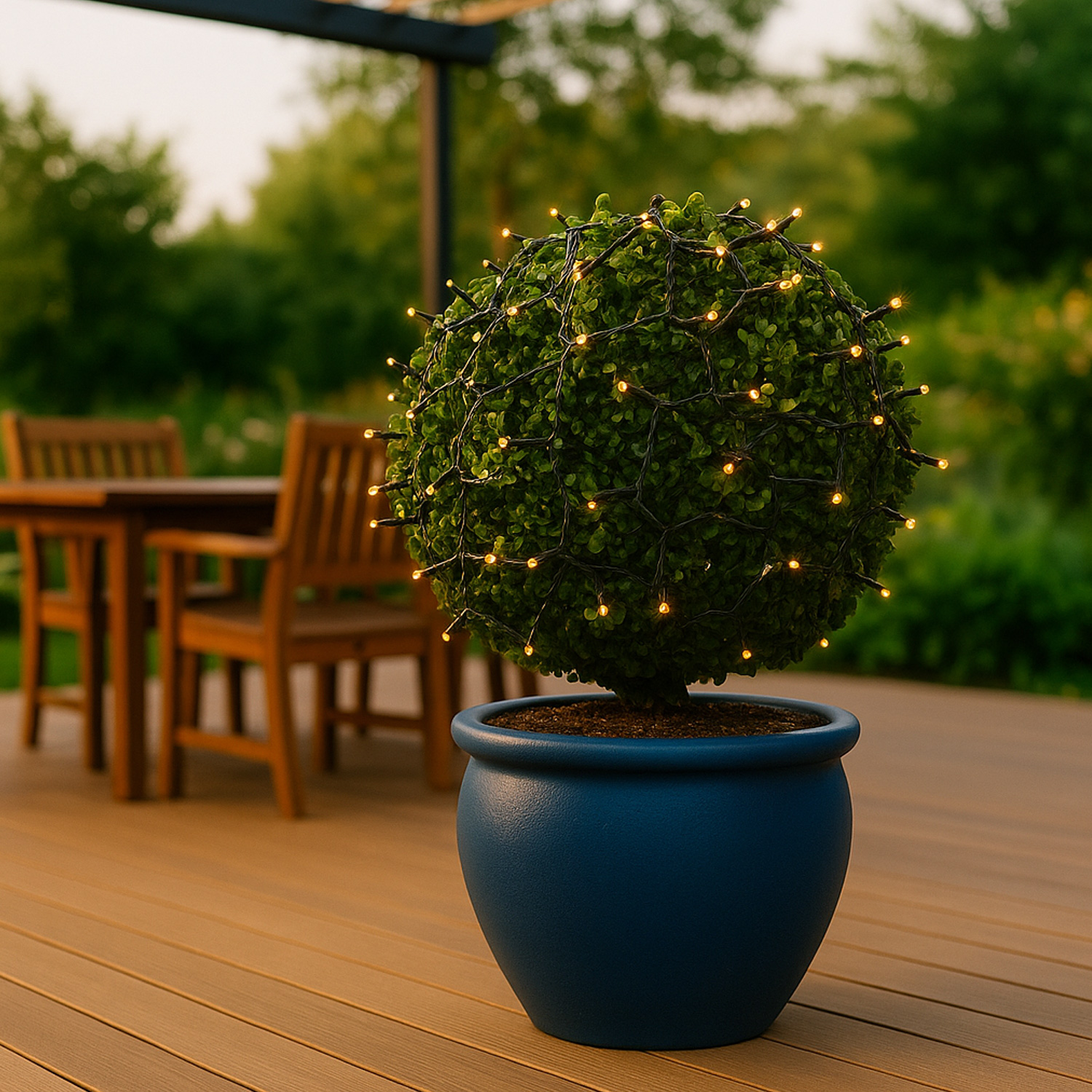 LED Lichterkette - Weihnachtslichterkette - 240 bernstein LED - L: 18m - 8 Modi/ Timer - für Außen