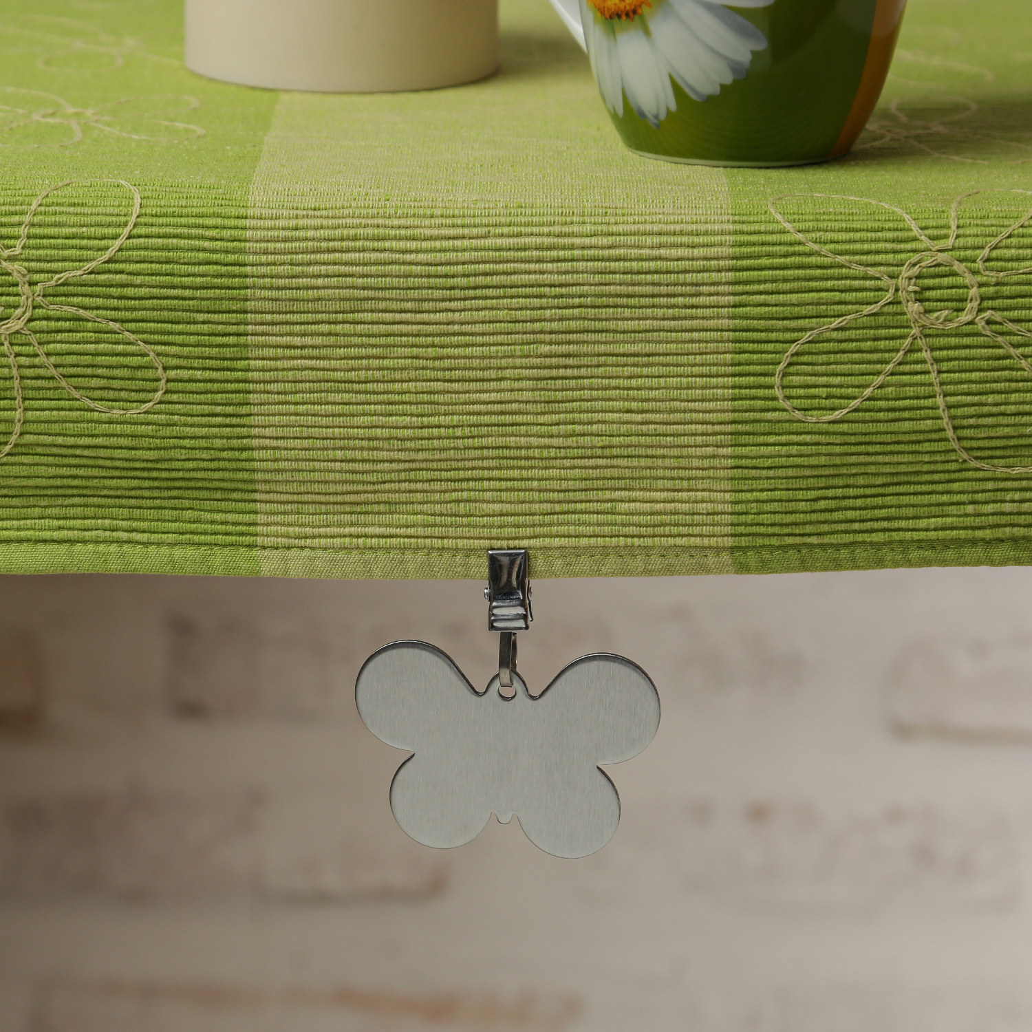 Tischdeckenbeschwerer SCHMETTERLING - Tischtuchklammer - Edelstahl - 8er Set