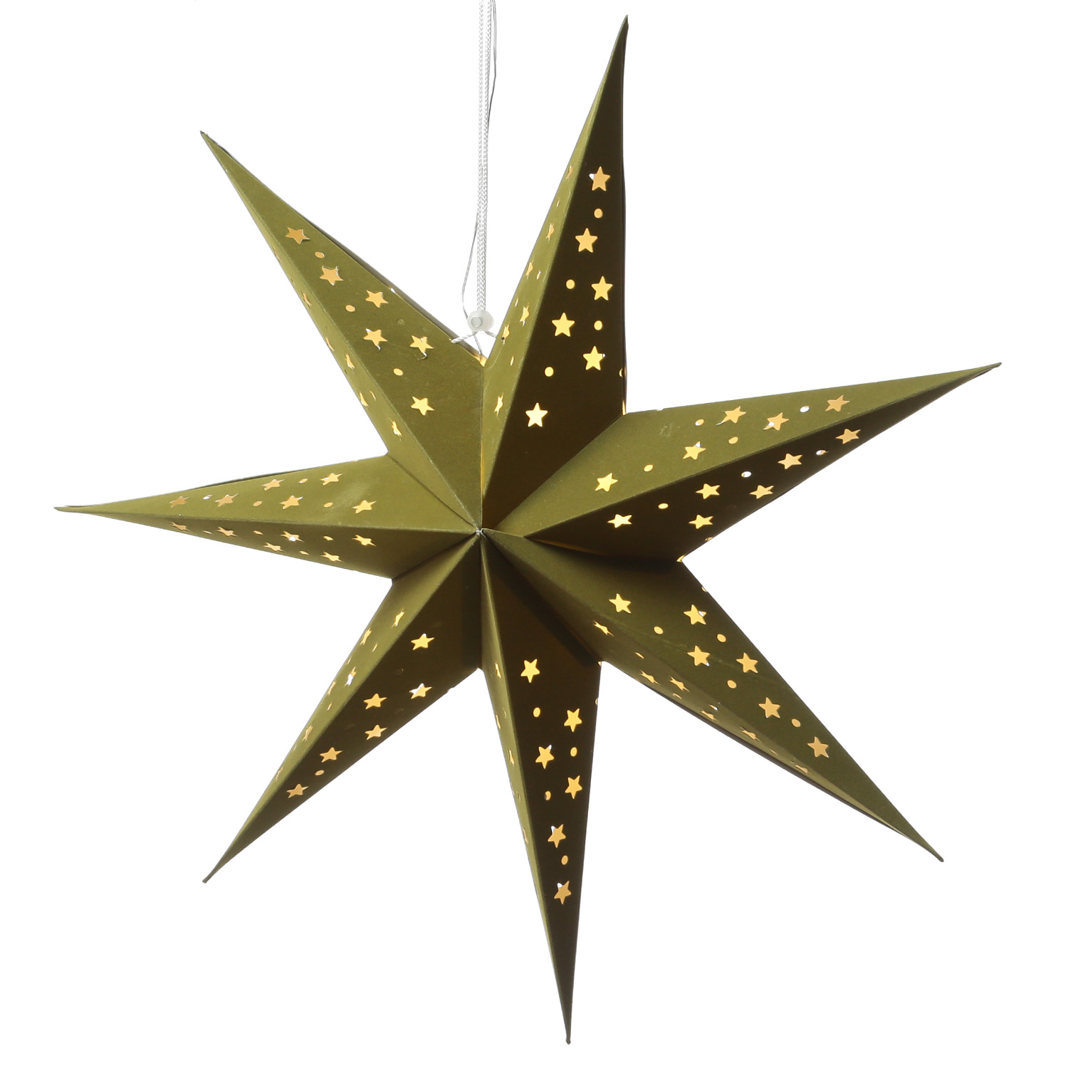 LED Papierstern mit Stoffbezug - Samtstern - 7-zackig - 10LED - D: 60cm - Batterie - Timer - grün LED Papierstern mit Stoffbezug - Samtstern - 7-zackig - 10LED - D: 60cm - Batterie - Timer - grün