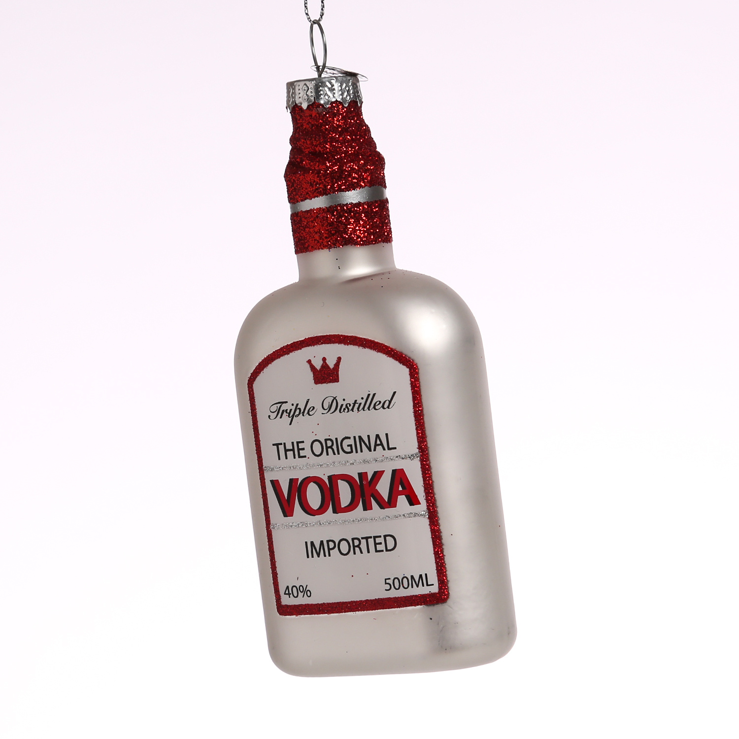 Christbaumschmuck VODKA - Glas - inkl. Aufhänger - H: 13,3cm Christbaumschmuck VODKA - Glas - inkl. Aufhänger - H: 13,3cm