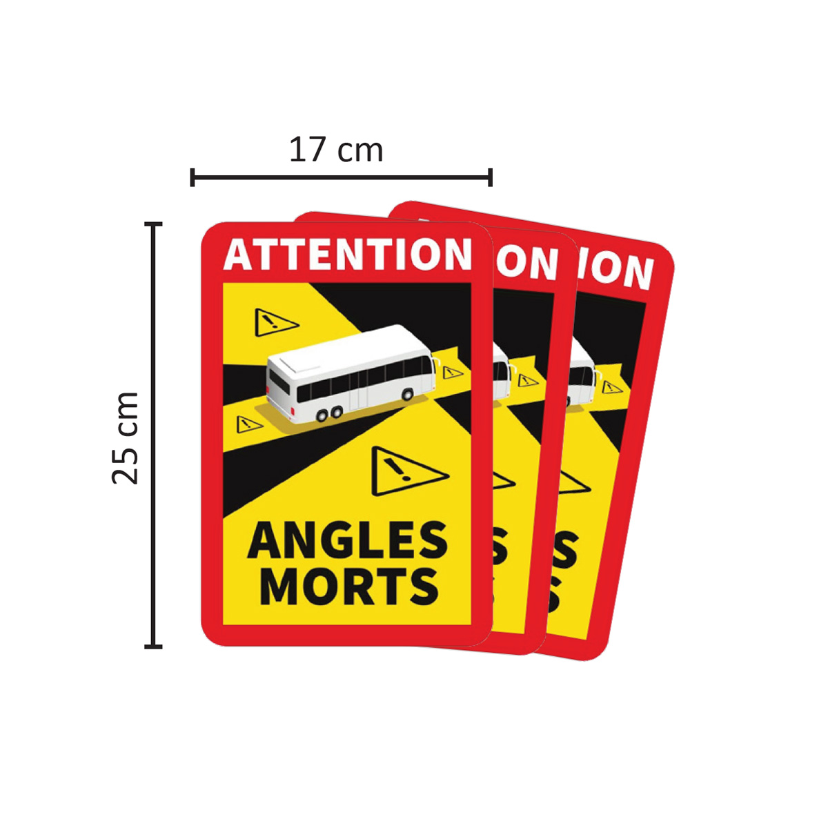 Aufkleberset "Toter Winkel BUS" - Kennzeichnungspflicht in Frankreich ab dem 01.01.2021 ab 3,5 To Aufkleberset "Toter Winkel BUS" - Kennzeichnungspflicht in Frankreich ab dem 01.01.2021 ab 3,5 To