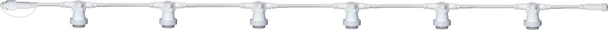 Komplettset CONNECTA WHITE - Lichterkette 7,35m+5m Zuleitung - 10 x Edison Leuchtmittel - IP44