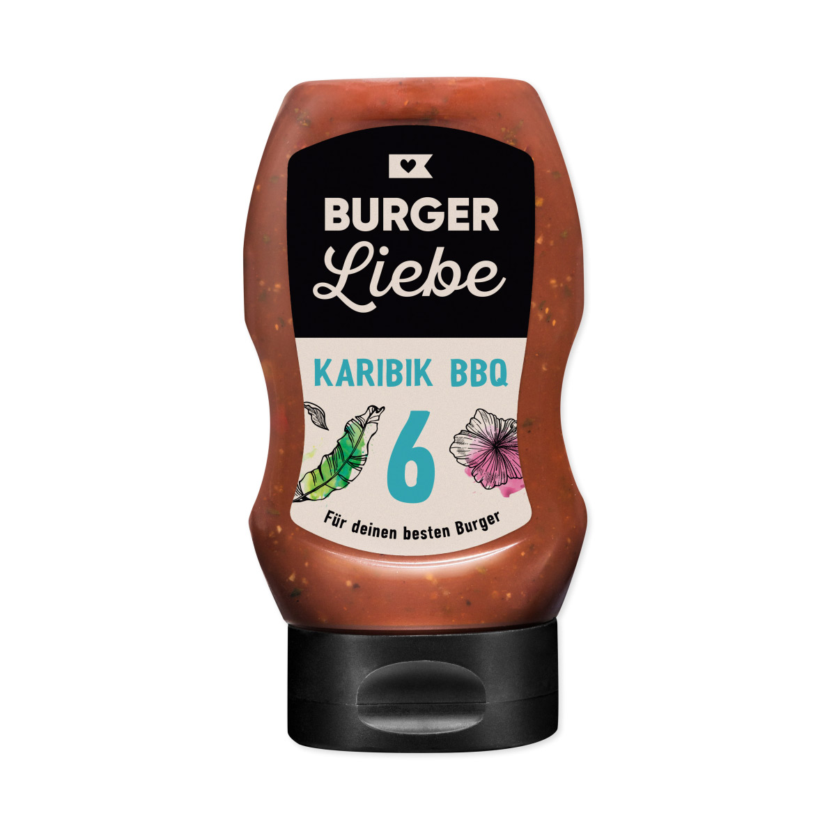 BURGER LIEBE Burgersoße - Karibik BBQ - 300ml - vegan - ohne Konservierungsstoffe BURGER LIEBE Burgersoße - Karibik BBQ - 300ml - vegan - ohne Konservierungsstoffe
