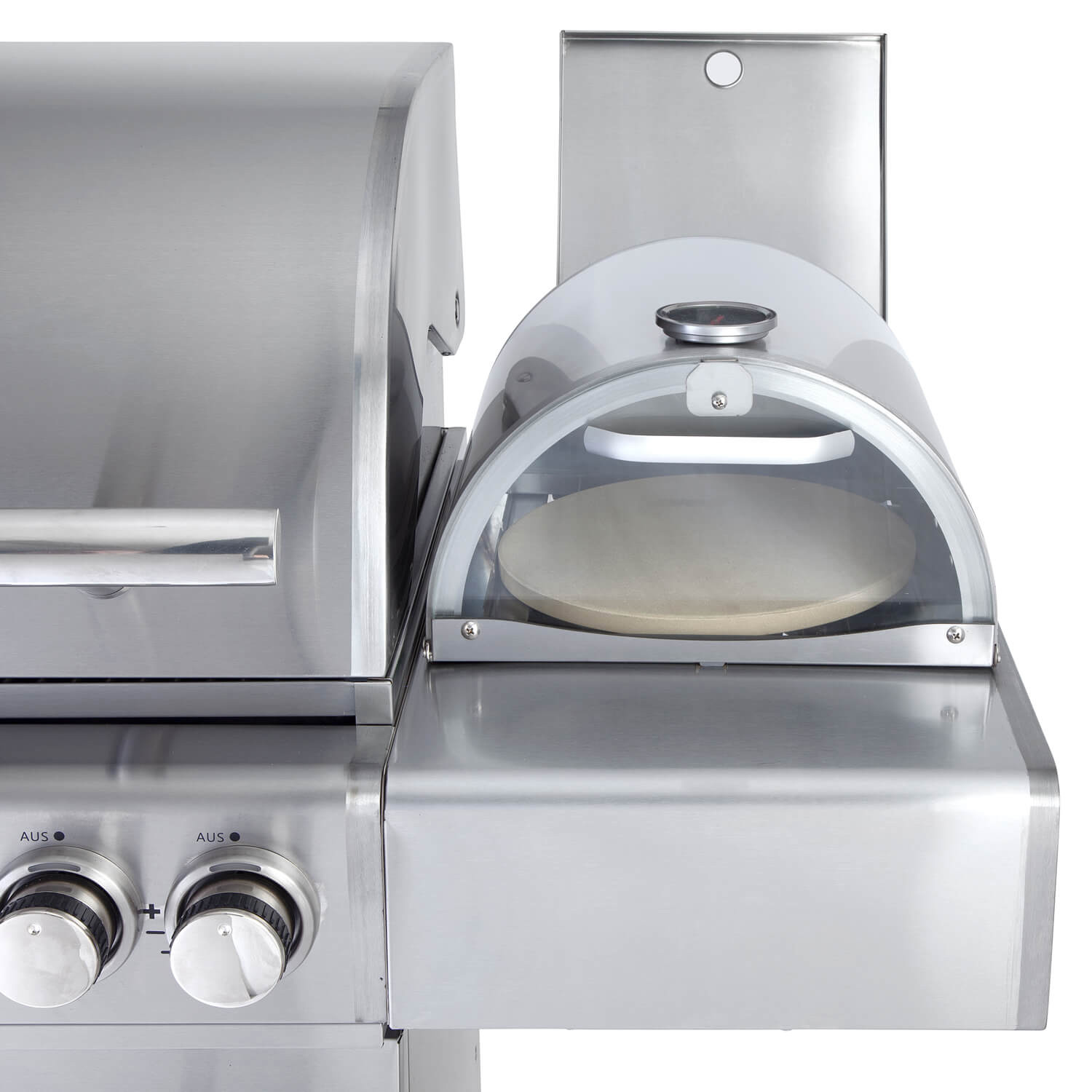 ALL'GRILL Pizzaboxx rund - Pizzahaube für Seitenbrenner