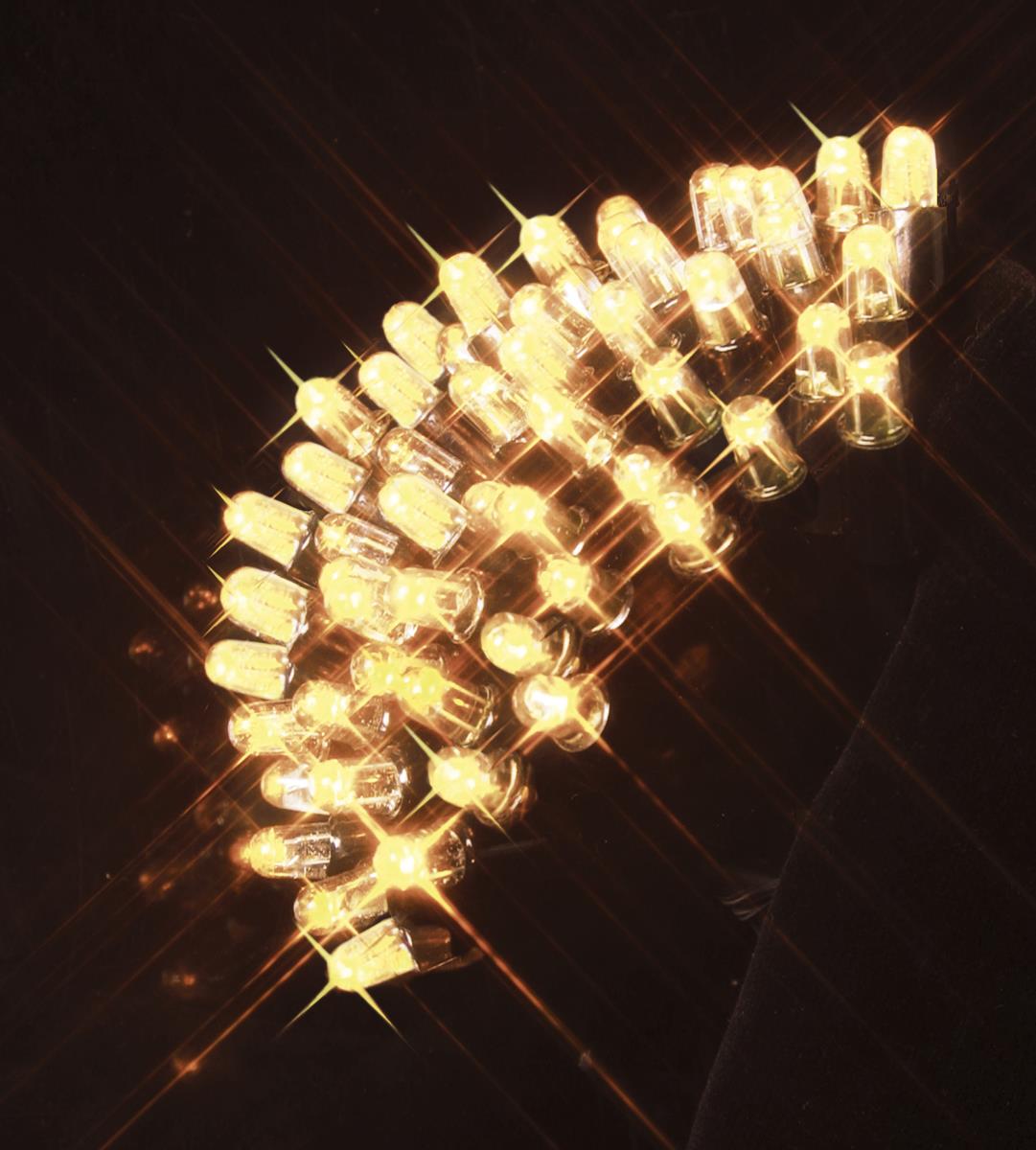 System LED Black | Lichtvorhang | koppelbar | exkl. Trafo | 3.00m x 0.40m | 50x Warmweiß