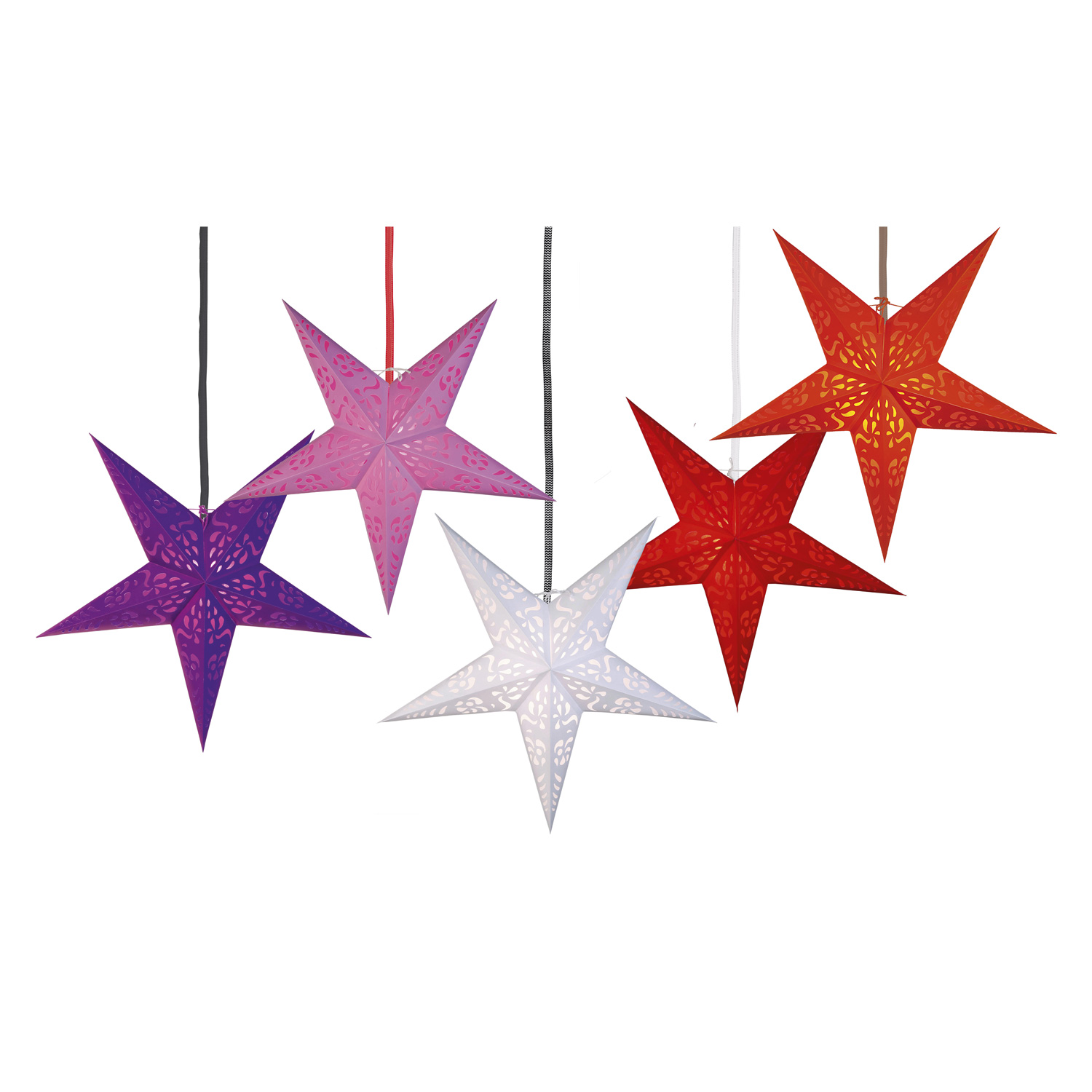 Lampenhalterung für Leuchtsterne - E14 Fassung - textilummanteltes Kabel - 3,50m - schwarz-weiß Lampenhalterung für Leuchtsterne - E14 Fassung - textilummanteltes Kabel - 3,50m - schwarz-weiß