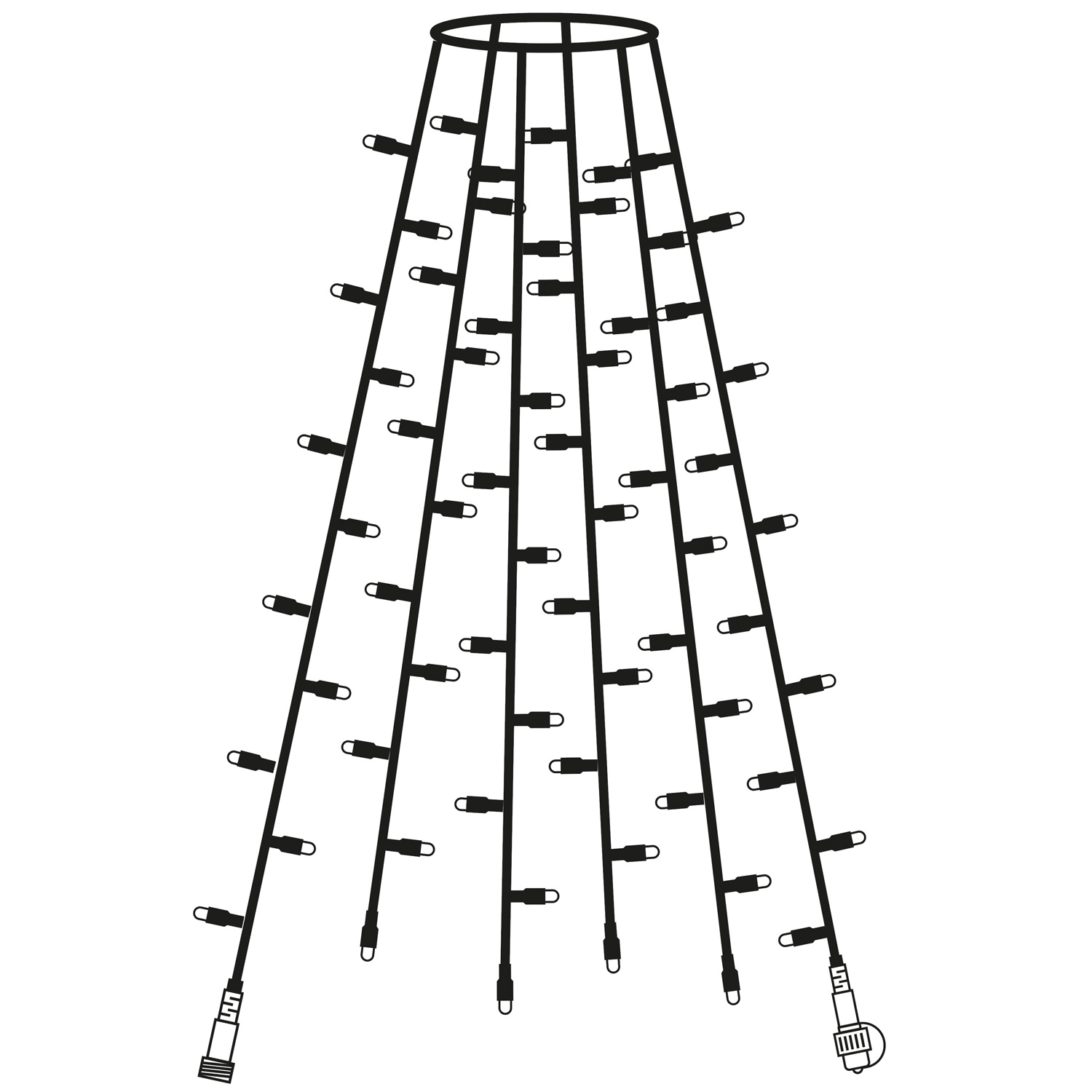 System 24 | Baummantel - Netz | 84 warmweiße LEDs, 6 Stränge | 1,8m | koppelbar | exkl. Trafo System 24 | Baummantel - Netz | 84 warmweiße LEDs, 6 Stränge | 1,8m | koppelbar | exkl. Trafo