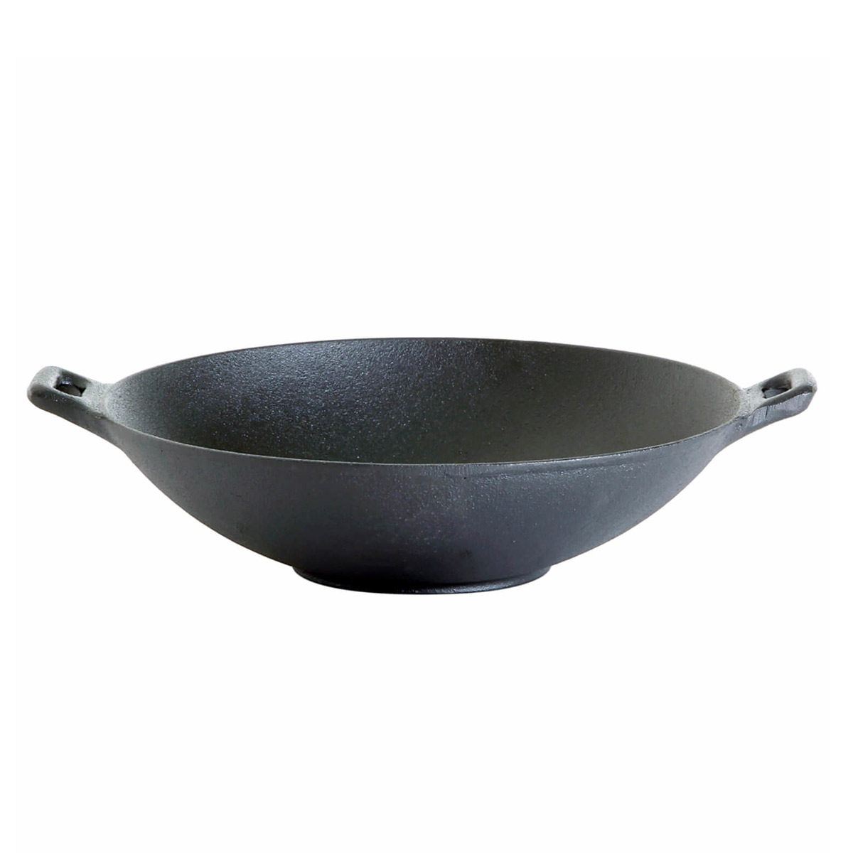 Wok aus Gusseisen - Ø 37cm, H: 7,5cm - mit 2 Griffen Wok aus Gusseisen - Ø 37cm, H: 7,5cm - mit 2 Griffen