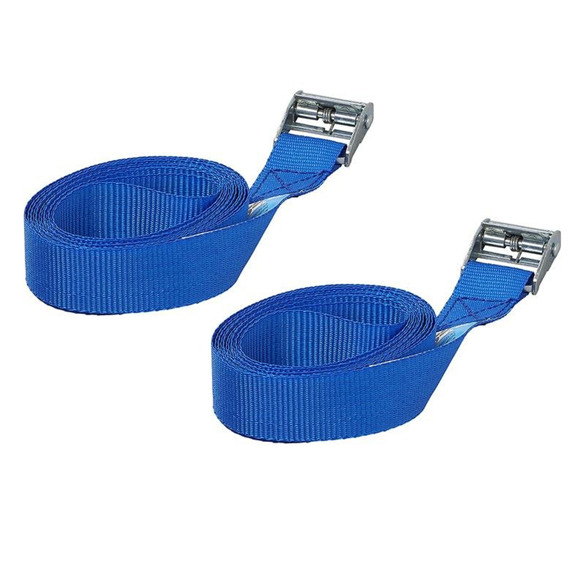 2 Stück Spanngurte blau mit Schnellverschluss 2x2,5 Meter - TÜV/GS geprüft - 200kg max