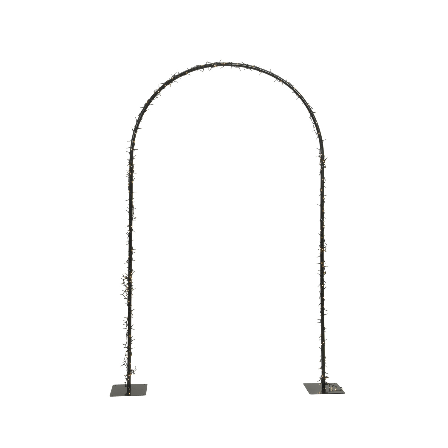 LED Türbogen - 500 warmweiße LED - H: 2,3m - B: 1,3m - 8 Funktionen - Außentrafo - schwarz