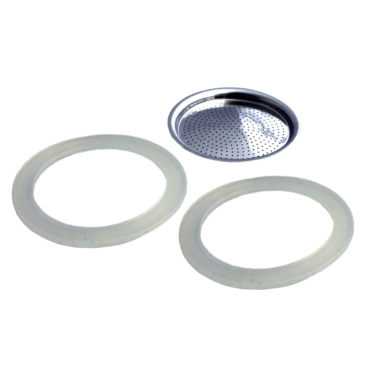 2 Dichtungsringe/ 1 Filter für GEFU EMILIO Espressobereiter 4 Tassen (16150) 2 Dichtungsringe/ 1 Filter für GEFU EMILIO Espressobereiter 4 Tassen (16150)