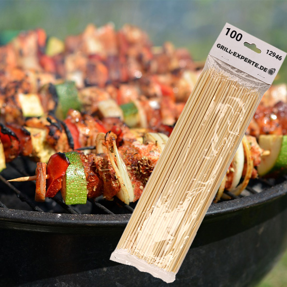 Schaschlikspieße - 25cm - 100er Beutel - Holz Schaschlikspieße - 25cm - 100er Beutel - Holz