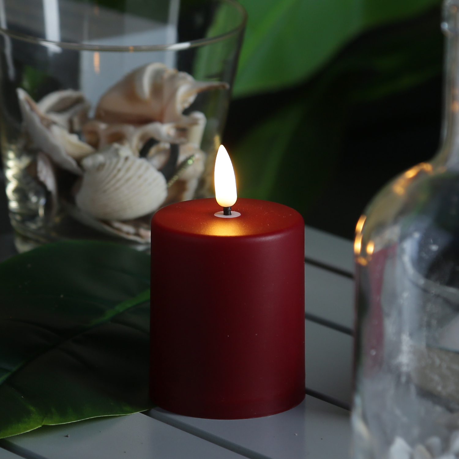 LED Mini Kerzen/Grabkerzen - H: 10cm/D: 6,1cm - Timer/Sensor - für Innen/Außen - bis 1200h - 2er Set LED Mini Kerzen/Grabkerzen - H: 10cm/D: 6,1cm - Timer/Sensor - für Innen/Außen - bis 1200h - 2er Set