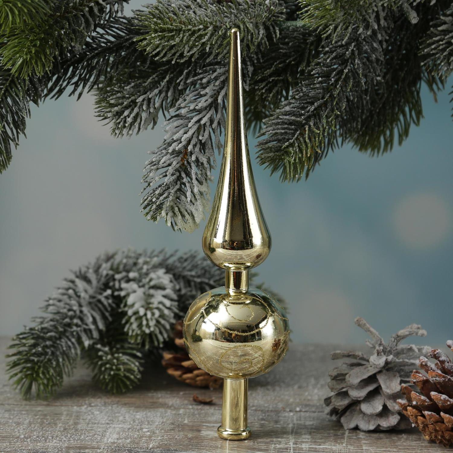Christbaumspitze - Weihnachtsbaumspitze - Kunststoff - H- 23cm - gold Christbaumspitze - Weihnachtsbaumspitze - Kunststoff - H- 23cm - gold