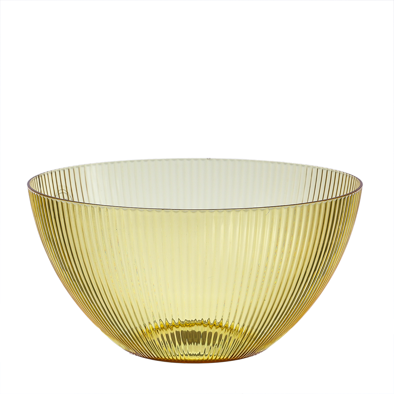 Schüssel - Salatschüssel - lebensmittelecht - Kunststoff - D: 25,5cm - 3,7l - mit Rillen - gelb Schüssel - Salatschüssel - lebensmittelecht - Kunststoff - D: 25,5cm - 3,7l - mit Rillen - gelb