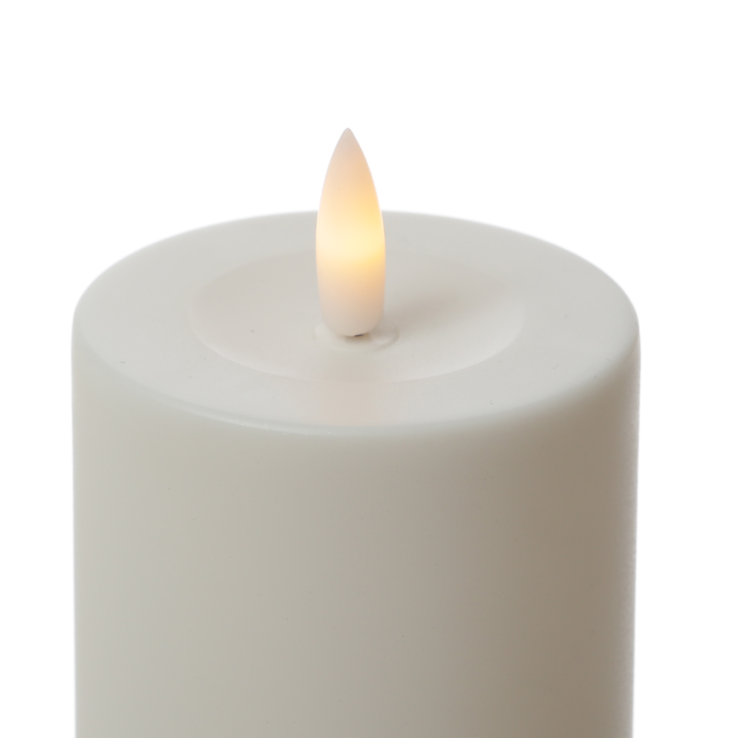 LED Solar Kerze - Outdoorkerze - H: 12,5cm, D: 7,5cm - Dämmerungssensor - für Außen - weiß