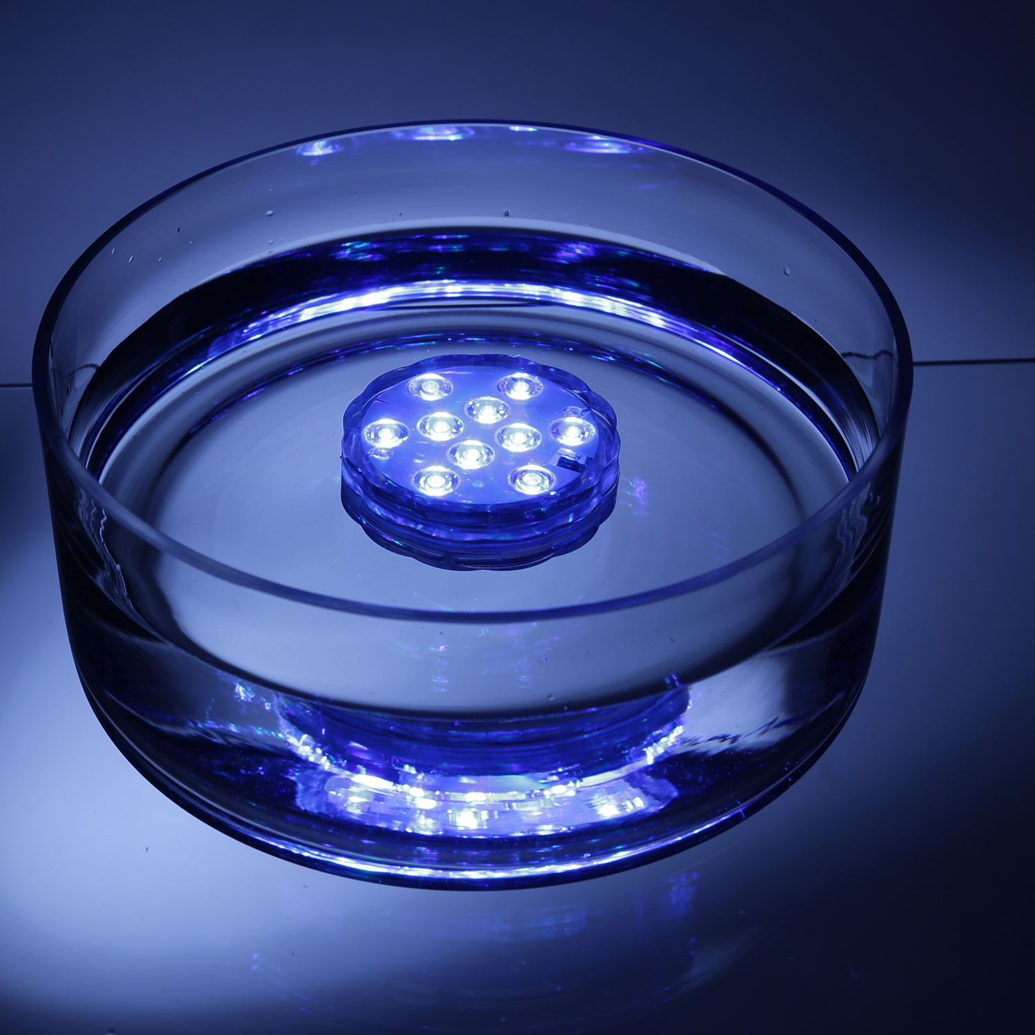 LED Unterwasserlicht RGB - Farbwechsler für Vasen, Schalen, Teich, Aquarium - Fernbedienung LED Unterwasserlicht RGB - Farbwechsler für Vasen, Schalen, Teich, Aquarium - Fernbedienung