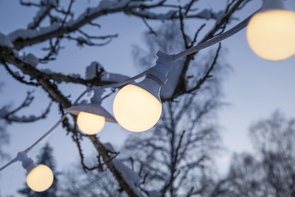 System CONNECTA WHITE - 5er Pack weißer Lampenschirm - D: 20,5cm - H: 4,5cm - outdoor