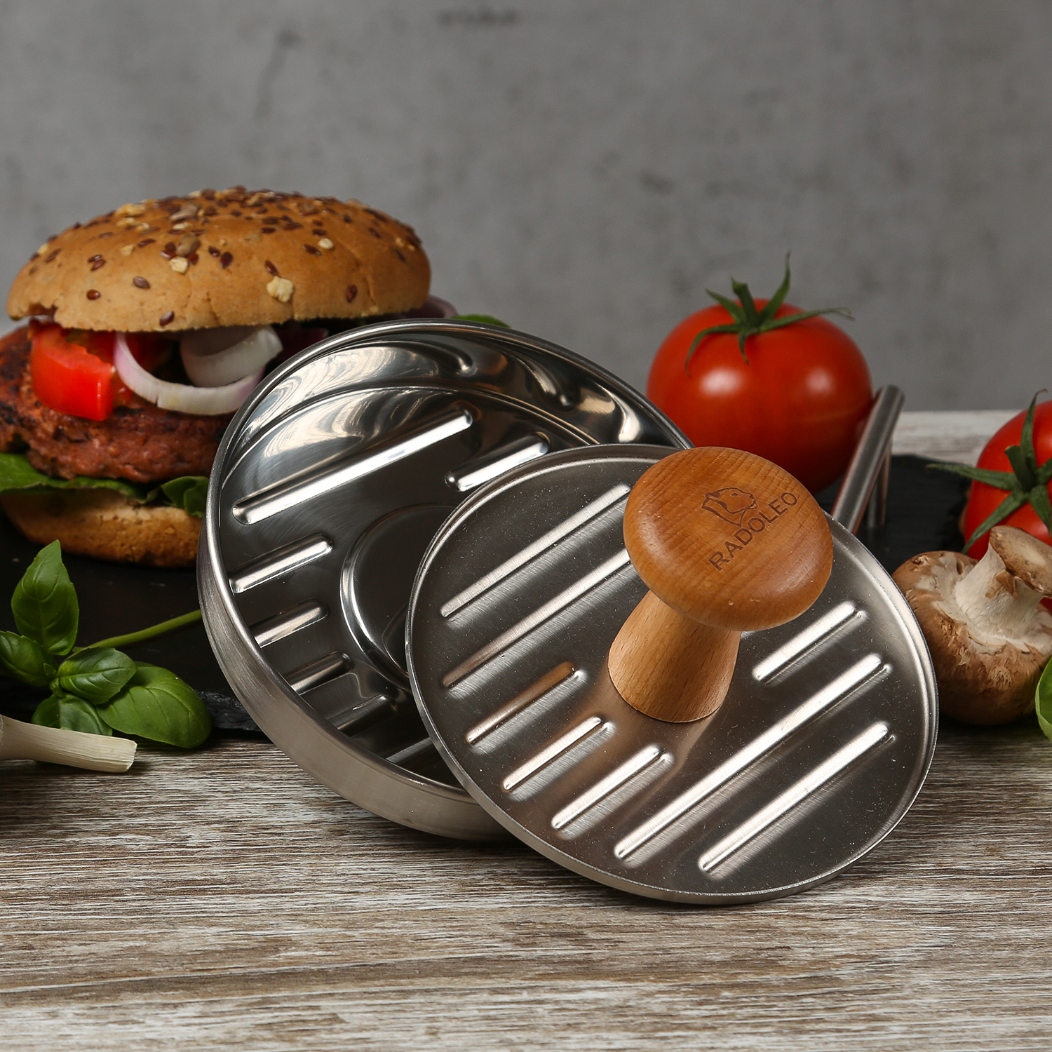 Burgerpresse PRO - Pattypresse für selbstgemachte Burger - Edelstahl