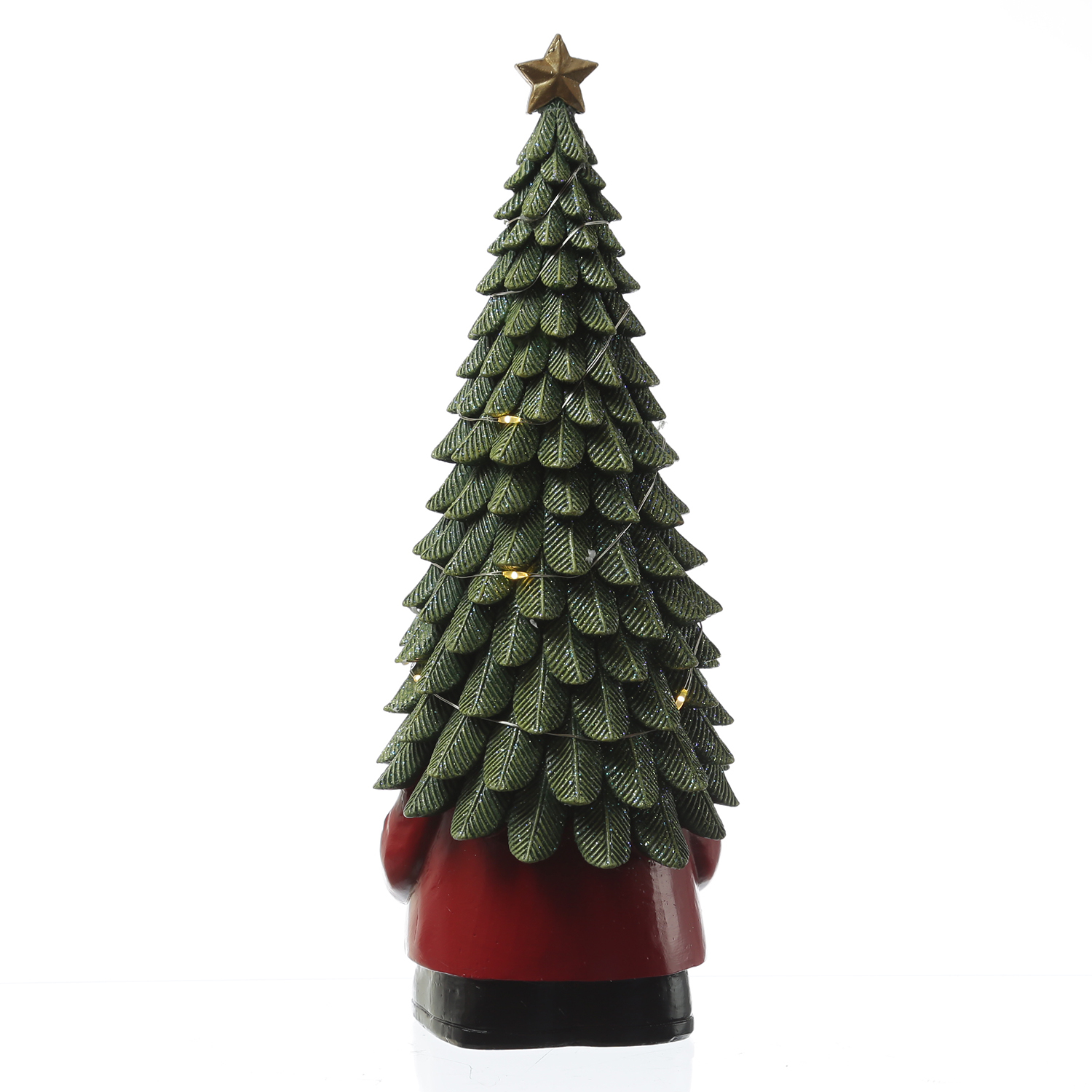 LED Weihnachtswichtel mit beleuchteter Mütze - Dekofigur aus Polyresin - H: 29cm - Timer LED Weihnachtswichtel mit beleuchteter Mütze - Dekofigur aus Polyresin - H: 29cm - Timer