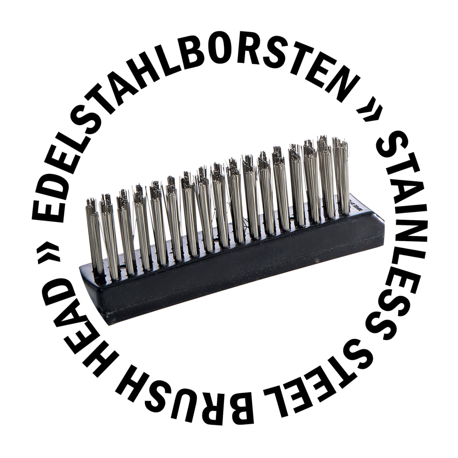 Reinigungsbürste für Grillplatten aus Gusseisen - L: 29cm - Edelstahlbürstenkopf - inkl. Schaber Reinigungsbürste für Grillplatten aus Gusseisen - L: 29cm - Edelstahlbürstenkopf - inkl. Schaber