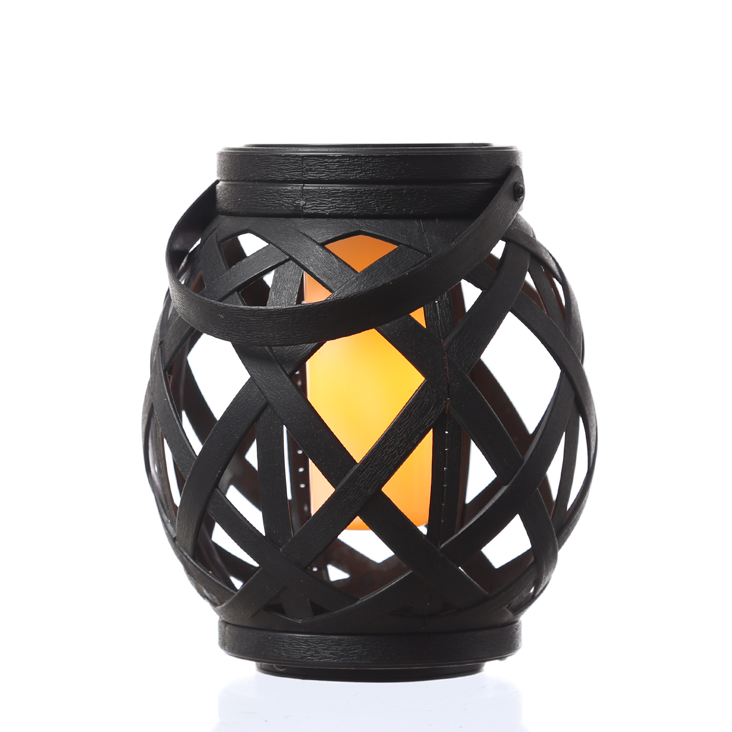 LED Solar Laterne FLAME - Flammeneffekt - flackernde LED - H: 16cm - D: 14,5cm - für Außen - schwarz LED Solar Laterne FLAME - Flammeneffekt - flackernde LED - H: 16cm - D: 14,5cm - für Außen - schwarz