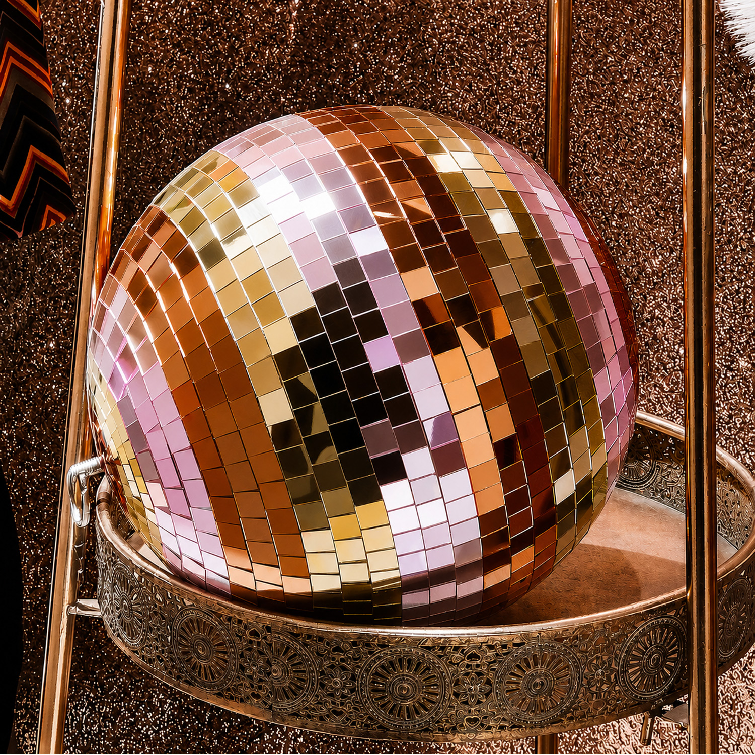 Spiegelkugel 20cm - Discokugel - Echtglas - 10x10mm Spiegel - pastellfarben