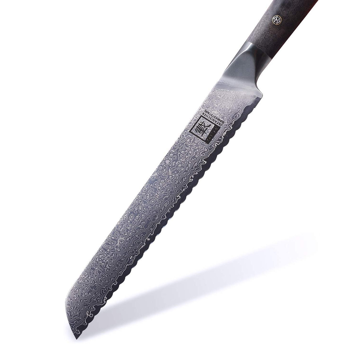 ZAYIKO Damastmesser DAITO PROFI LINE "Brotmesser" - Ahornholz - VG-10 Stahlkern