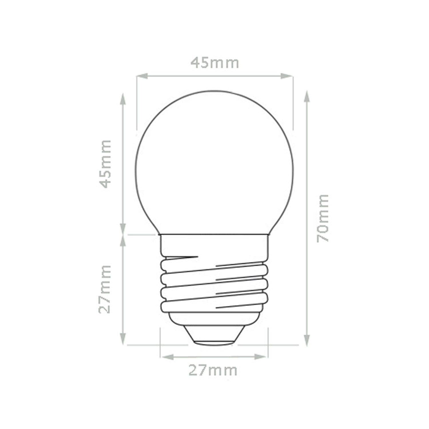 Illu-/Partylichterkette 10m - Außenlichterkette - Made in Germany - 20 ultra-warmweiße LED Kugeln
