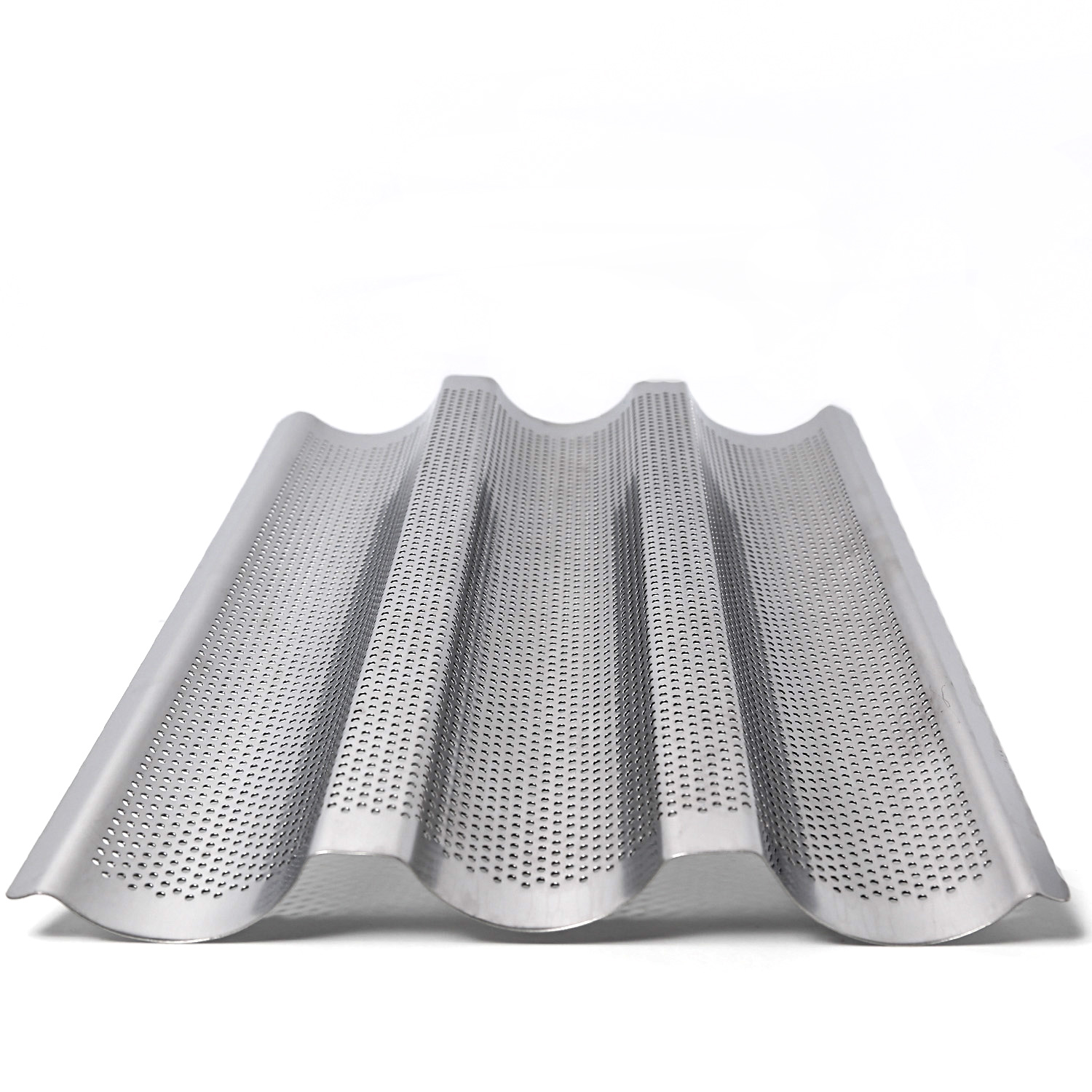 Baguetteblech für 3 Brote - Ideal für Knoblauch-/Kräuterbaguett - 38cm - Edelstahl