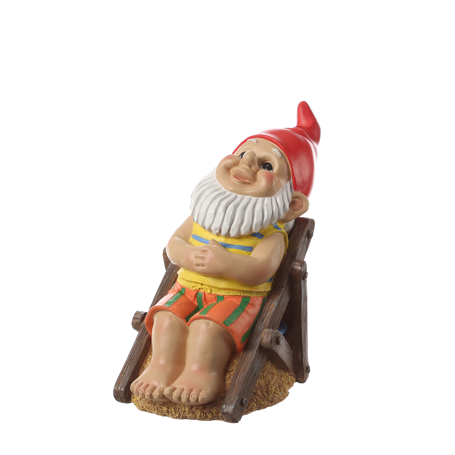 Gartenzwerg BERT - Zwerg im Liegestuhl - Dekofigur - Polyresin - H: 21cm - bunt Gartenzwerg BERT - Zwerg im Liegestuhl - Dekofigur - Polyresin - H: 21cm - bunt