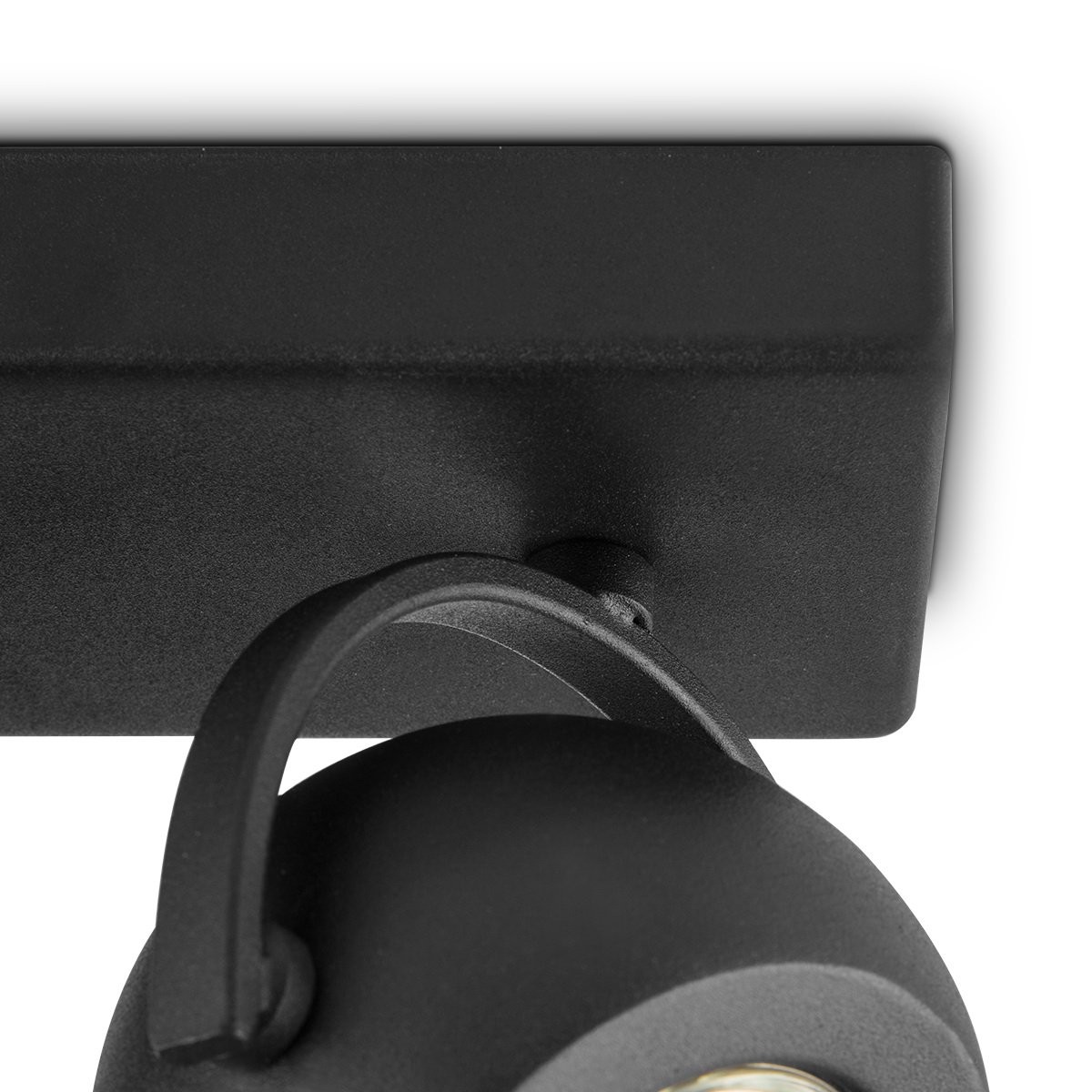 Deckenspot 3fach NOP - Lichtbalken schwarz . 3 x GU10 Leuchtmittel 3000K - dimmbar