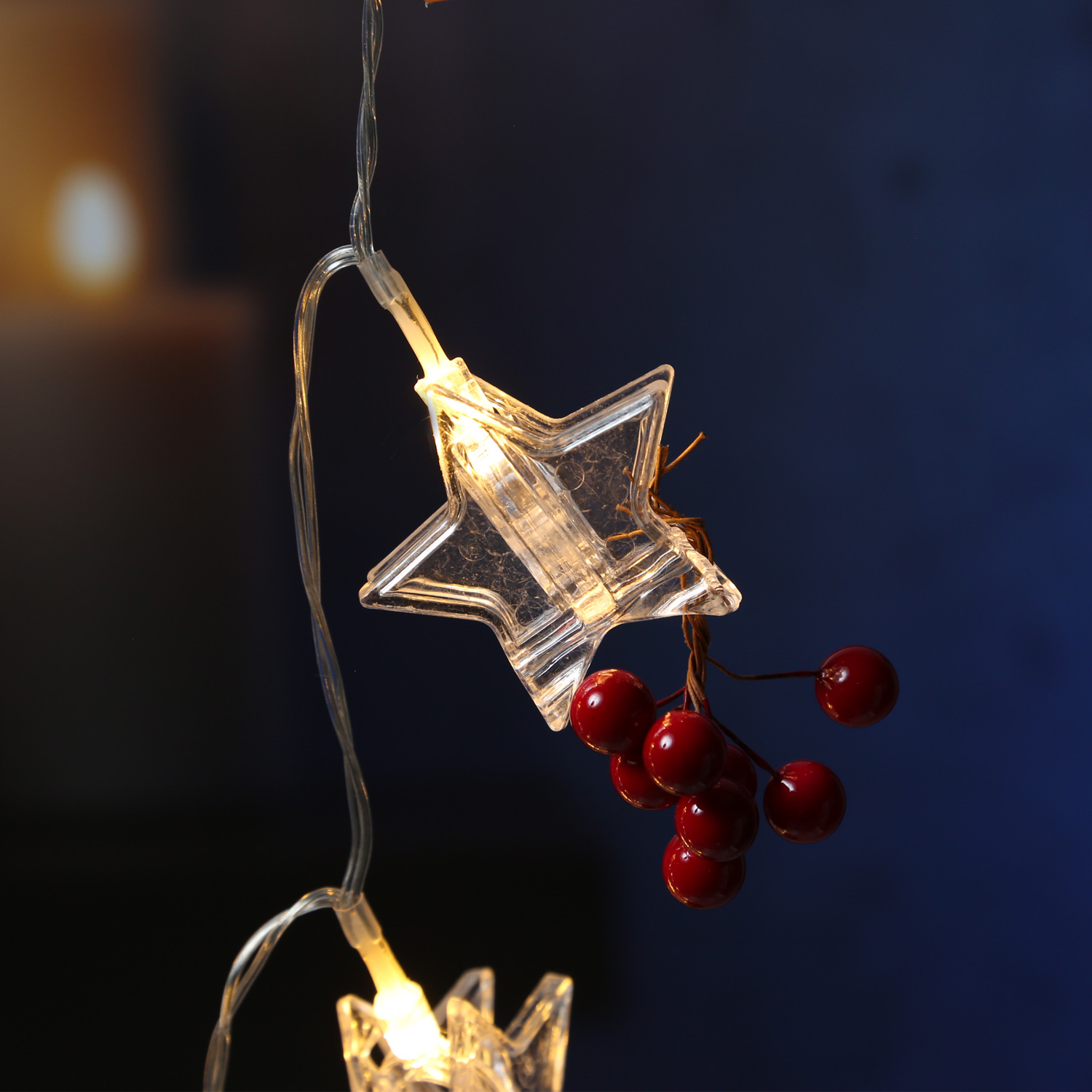 LED Clip Lichterkette STERN - 10 Sternklammern - 10 warmweiße LED - L: 0,9m - Batterie LED Clip Lichterkette STERN - 10 Sternklammern - 10 warmweiße LED - L: 0,9m - Batterie