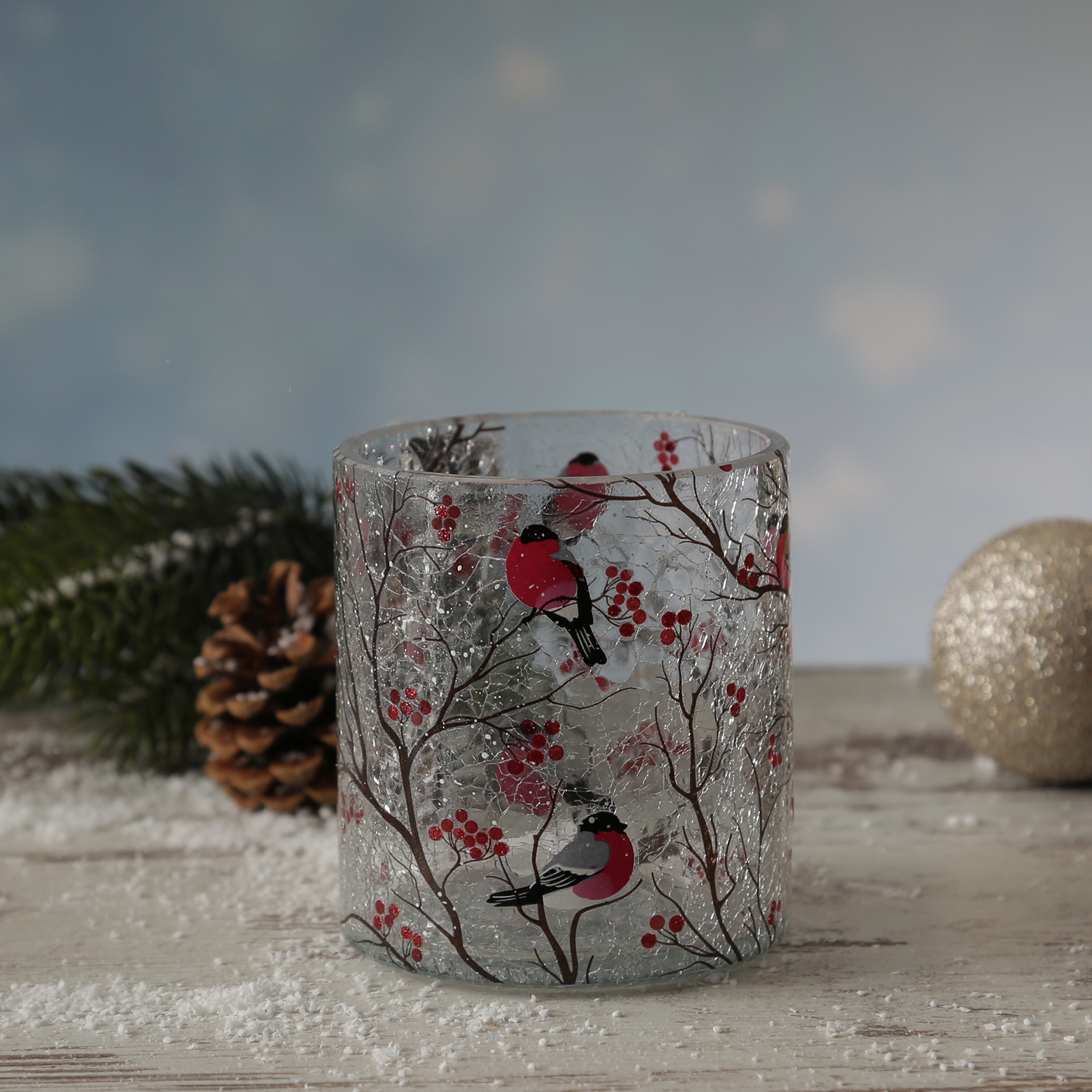 Teelichthalter GIMPEL - gebrochenes Glas - H: 10cm - D: 9cm - transparent, bunt Teelichthalter GIMPEL - gebrochenes Glas - H: 10cm - D: 9cm - transparent, bunt